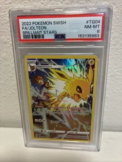 2022 POKEMON SWORD & SHIELD BRILLIANT STARS #TG04 FULL ART/JOLTEON PSA 8 - Image 2