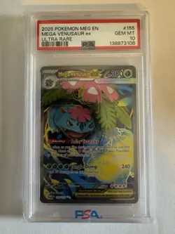 Pokemon Mega Venusaur ex 155/132 Ultra Rare Holo Me01 Mega Evolution PSA 10 2025 - Image 1