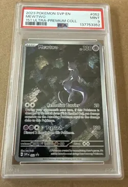 Pokemon 2023 SVP EN #052 Mewtwo 151 Ultra-Premium Coll PSA 9 Mint - Image 1
