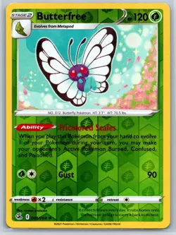 Butterfree - Reverse Holo - Fusion Strike 003/264 Rare Pokemon 151 Card NM - Image 1