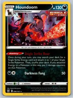 Houndoom - Holo Rare - Battle Styles 096/163 Pokemon Card NM - Image 1