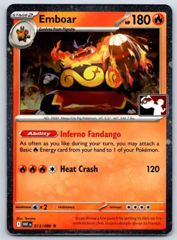 Emboar (Cosmos Holo) Prize Pack Series 013/086 Pokemon Card NM - Image 1