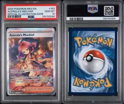 Acerola's Mischief PSA 10 English Pokemon Card 183 SIR 2025 Mega Evolution - Image 3