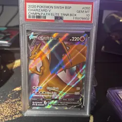 2020 POKEMON SWSH BLACK STAR PROMO #050 CHARIZARD V PSA 10 - Image 2