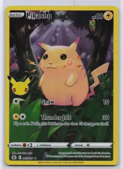 Pikachu 005/025 Holo Rare Celebrations Pokemon Lightly Played - Image 1