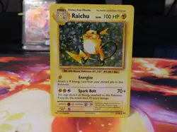 Raichu Holo XY Evolutions NM Sleeved Pokemon Card Near Mint Rare Classic - Image 1