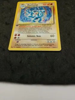 1999 Machamp 1st Edition Base Set - 8/102 Holo Rare Pokemon Card - LP - Image 3