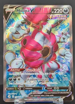 Pokemon Hoopa V #253/264 English Fusion Strike Ultra Rare Full Art - Image 1