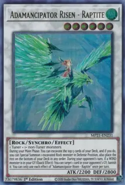 Adamancipator Risen - Raptite - MP21-EN231 - Ultra Rare - 1st Edition LP Yugioh - Image 1