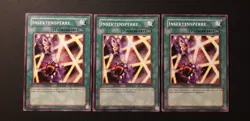 Yu-Gi-Oh! 3x Insektensperre, DB1-DE205, Common, 2. Auflage, Deutsch, Near Mint - Image 1