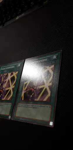 Yu-Gi-Oh! 3x Insektensperre, DB1-DE205, Common, 2. Auflage, Deutsch, Near Mint - Image 4