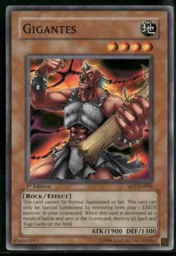 1996 Yu-Gi-Oh! 1st Edition Gigantes SD7-EN006 - Image 1
