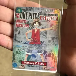 Bandai One Piece CCG Monkey D. Luffy US Voyage Promo Full Art Holo P-055 2026 - Image 1