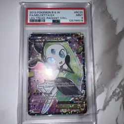 PSA 9 Meloetta EX Full Art RC25/RC25 Legendary Treasures Radiant Collection Holo - Image 1