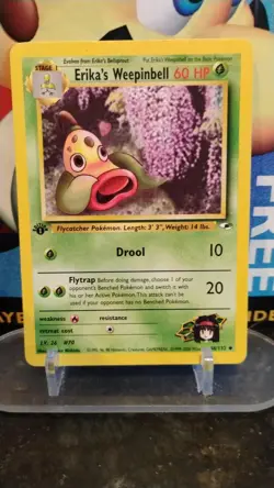 ERIKA'S WEEPINBELL Gym Heroes POKEMON 1st Ed. Non-Holol 2000 Trading Card 48/132 - Image 1