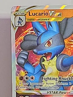 Lucario VSTAR & V Black Star Promo Set SWSH214 SWSH213 Full Art Pokemon TCG Card - Image 3