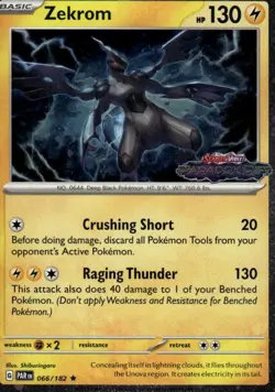 Zekrom (Paradox Rift Stamped) Holo Rare Miscellaneous Cards & Products 066/182 N - Image 1