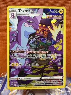 Toxtricity - GG09/GG70 - Pokemon Crown Zenith Galarian Gallery Holo Card NM - Image 1