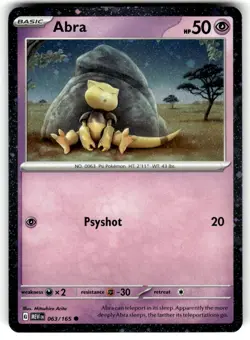 Abra - (Cosmos Holo) Promo Miscellaneous Cards & Products 063/165 NM - Image 1