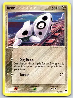 Aron - Power Keepers 42/108 Pokemon Card LP - Image 1