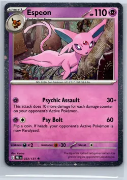 Espeon (Cosmos Holo) Prismatic Evolutions 033/131 Promo Pokemon Card NM - Image 1