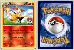 Braixen (Reverse Holo) Pokemon League Promo 12/124 Stamped Card NM - Image 3