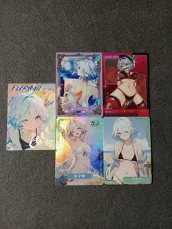 CCG WAIFU CARD GODDESS STORY MIXED BUNDLE 5 CARDS FURINA GENSHIN IMPACT - Image 1
