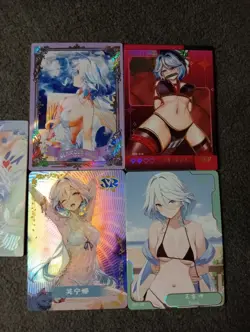 CCG WAIFU CARD GODDESS STORY MIXED BUNDLE 5 CARDS FURINA GENSHIN IMPACT - Image 3