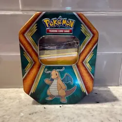 Pokemon Champions (Dragonite) Tin - Empty (Energy Card Pack and 3 Random Coins) - Image 1