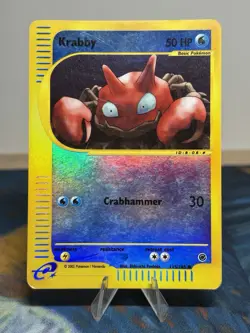 Krabby 115/165 Expedition Reverse Holo Pokemon Card E Reader Series Vintage 2002 - Image 1
