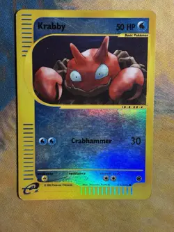Krabby 115/165 Expedition Reverse Holo Pokemon Card E Reader Series Vintage 2002 - Image 2