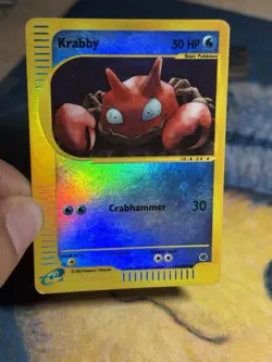 Krabby 115/165 Expedition Reverse Holo Pokemon Card E Reader Series Vintage 2002 - Image 3