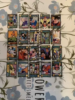 Dragon Ball Visual Adventure Carddass Normal Card Set of 20 Collectible Used - Image 1