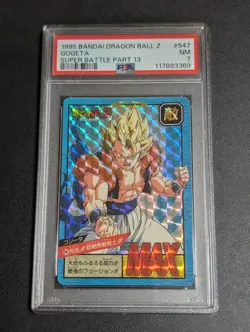 Dragon Ball Z Carddass Super Battle Gogeta PSA 7 Card Japanese Trading Card - Image 1