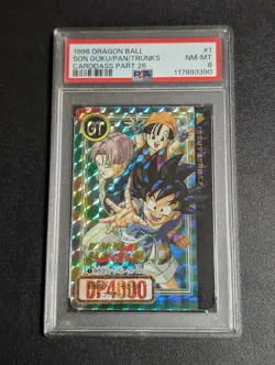 Dragon Ball GT Carddass Goku Pan Trunks PSA 8 Collectible Card - Image 1
