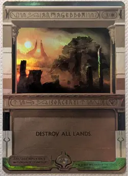 Armageddon Foil NM/NM+ Amonkhet Invocations Masterpiece Magic the Gathering MtG - Image 1