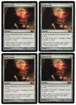 Staff of Nin x4 4x M13 Core Set 2013 PLAYSET Colorless Rare Artifact MTG NM AZ1 - Image 1