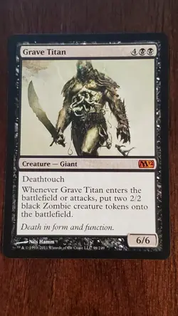 Grave Titan Magic 2012(M12) EX/LP 98/249 MTG Magic the Gathering Creature Mythic - Image 1