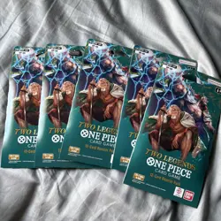One Piece TWO LEGENDS English Sleeved Booster OP-08 Sealed 5 Pack Lot - Image 1