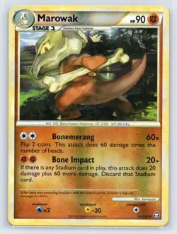 Marowak 44/102 2010 Triumphant Set Pokemon Card Reverse Holo Uncommon - Image 1