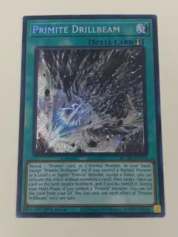 Yugioh - Primite Drillbeam x 3 - 1st Edition Secret Rare NM - Free Holo Card A - Image 2