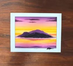 MTG Island Basic Land Art Print Mark Poole Signed Illustration 21x28cm - Image 2