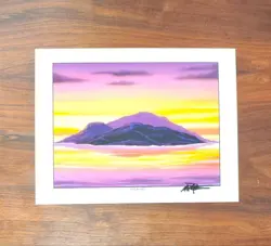 MTG Island Basic Land Art Print Mark Poole Signed Illustration 21x28cm - Image 5