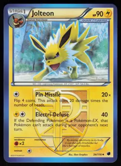 Jolteon (Team Plasma) 34/116 Plasma Freeze 5ban Graphics Art Pokemon TCG Card - Image 1