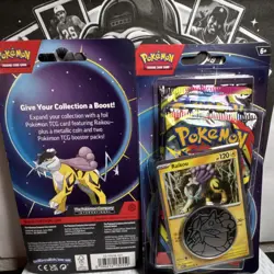 Pokemon TCG Raikou Promo Pack with 2 Booster Packs, Promo Card & Coin - Image 2