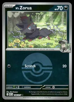 Pokemon Cards N's Zorua Poke Ball 136/217 Ascended Heroes Common NM - Image 1