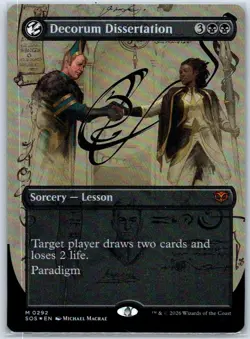Decorum Dissertation (Borderless) Foil Secrets of Strixhaven 292 NM MTG Card - Image 1