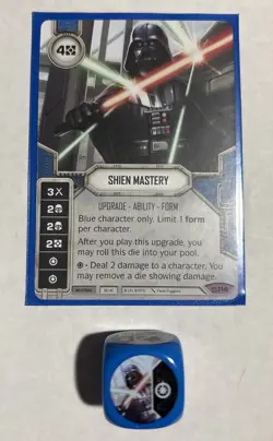 Star Wars Destiny Covert Missions Card & Die #114 Shien Mastery - Image 1