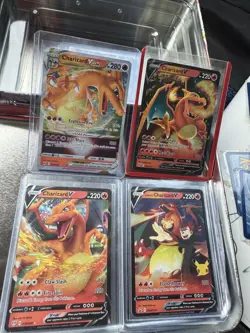 Pokemon TCG Charizard V, VSTAR, Lance's Charizard V SWSH133 019/189 4x card lot - Image 1