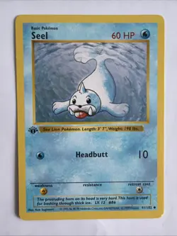 Pokemon TCG Seel Base Set, 1st Edition Uncommon Card 41/102 Shadowless - Image 1